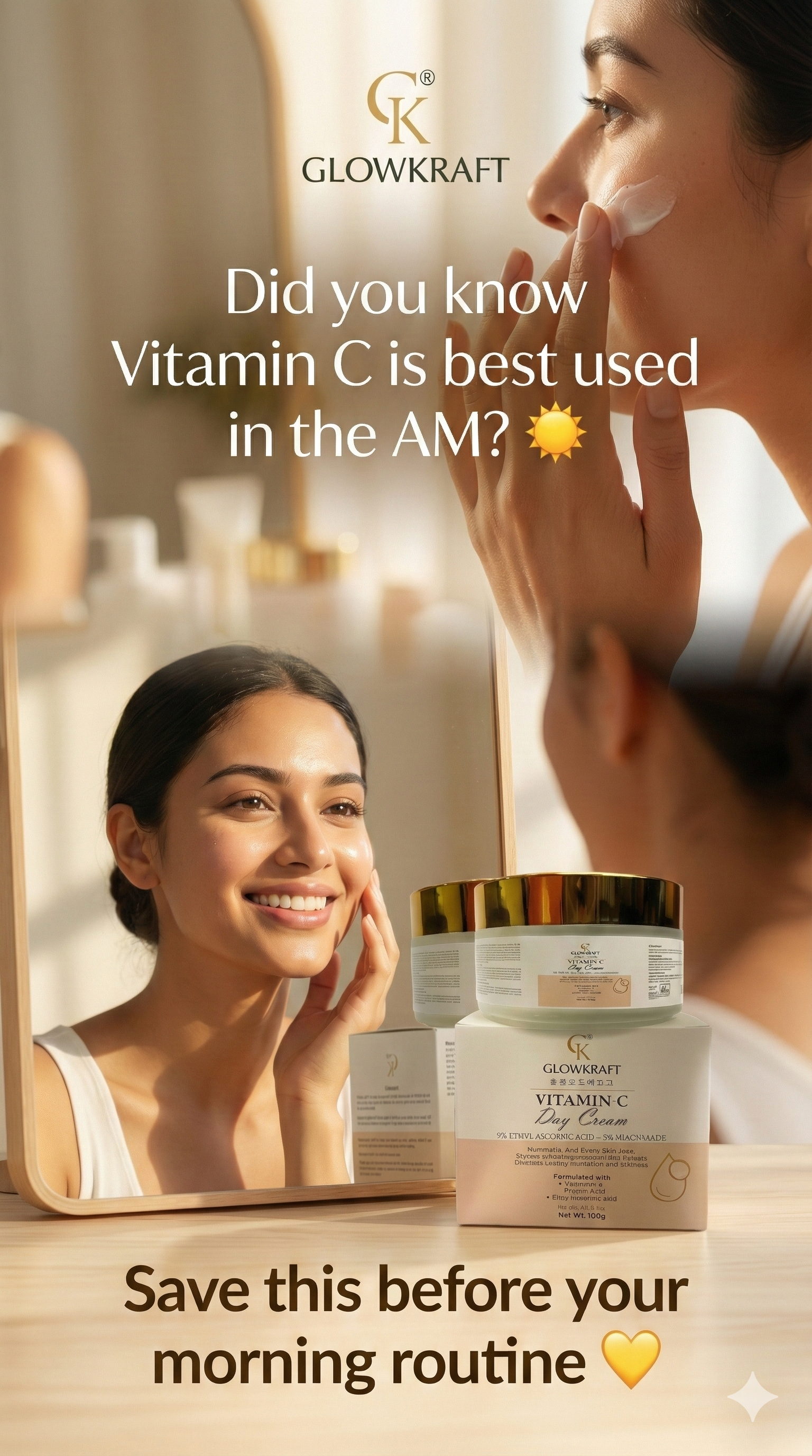Glowkraft Vitamin C Nourishing Day Cream Brightening & Hydrating Daily Moisturizer