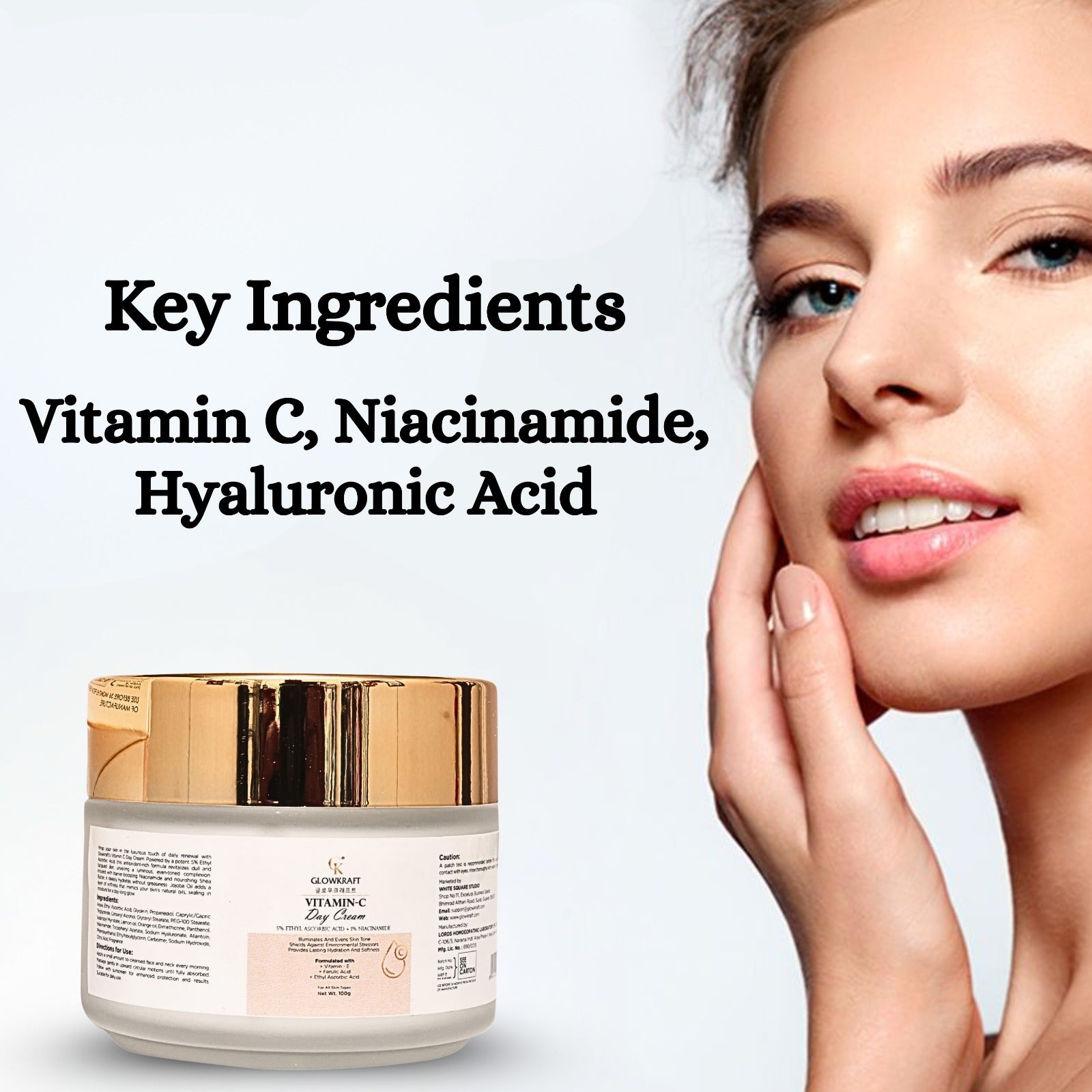 Glowkraft Vitamin C Nourishing Day Cream Brightening & Hydrating Daily Moisturizer