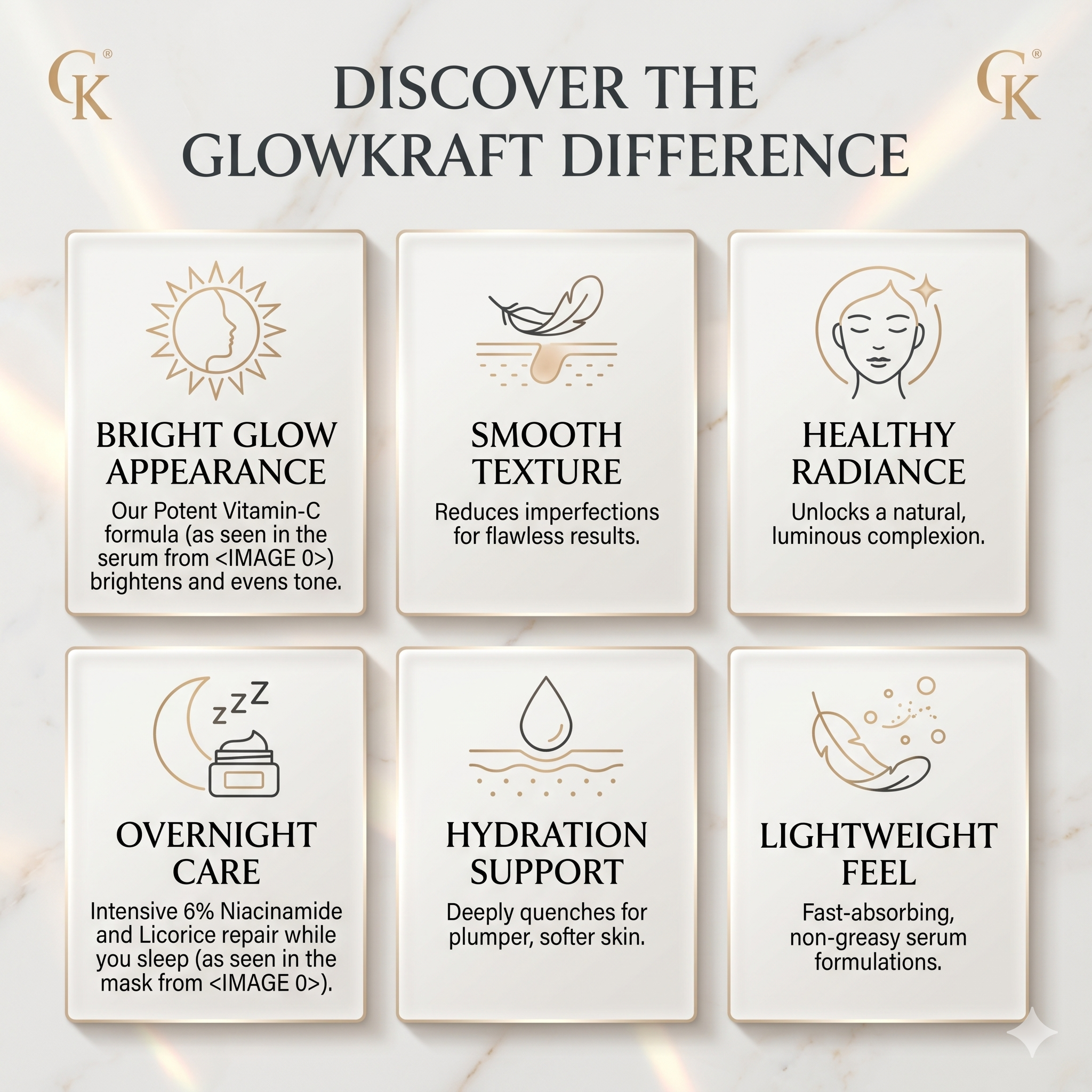 Brightening Kit  Alpha Arbutin Serum + Vitamin C Cream + Overnight Peel Mask