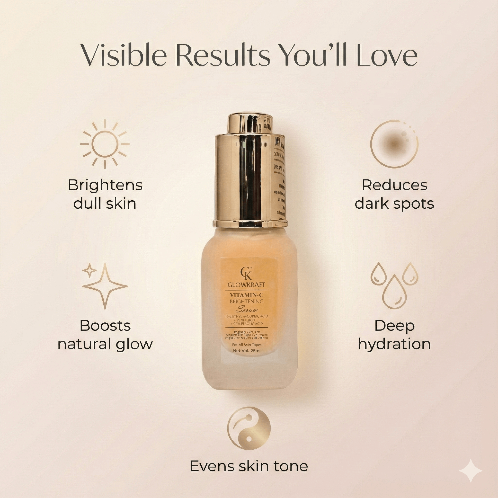Glowkraft Vitamin C Face Serum for Bright and Glowing Skin