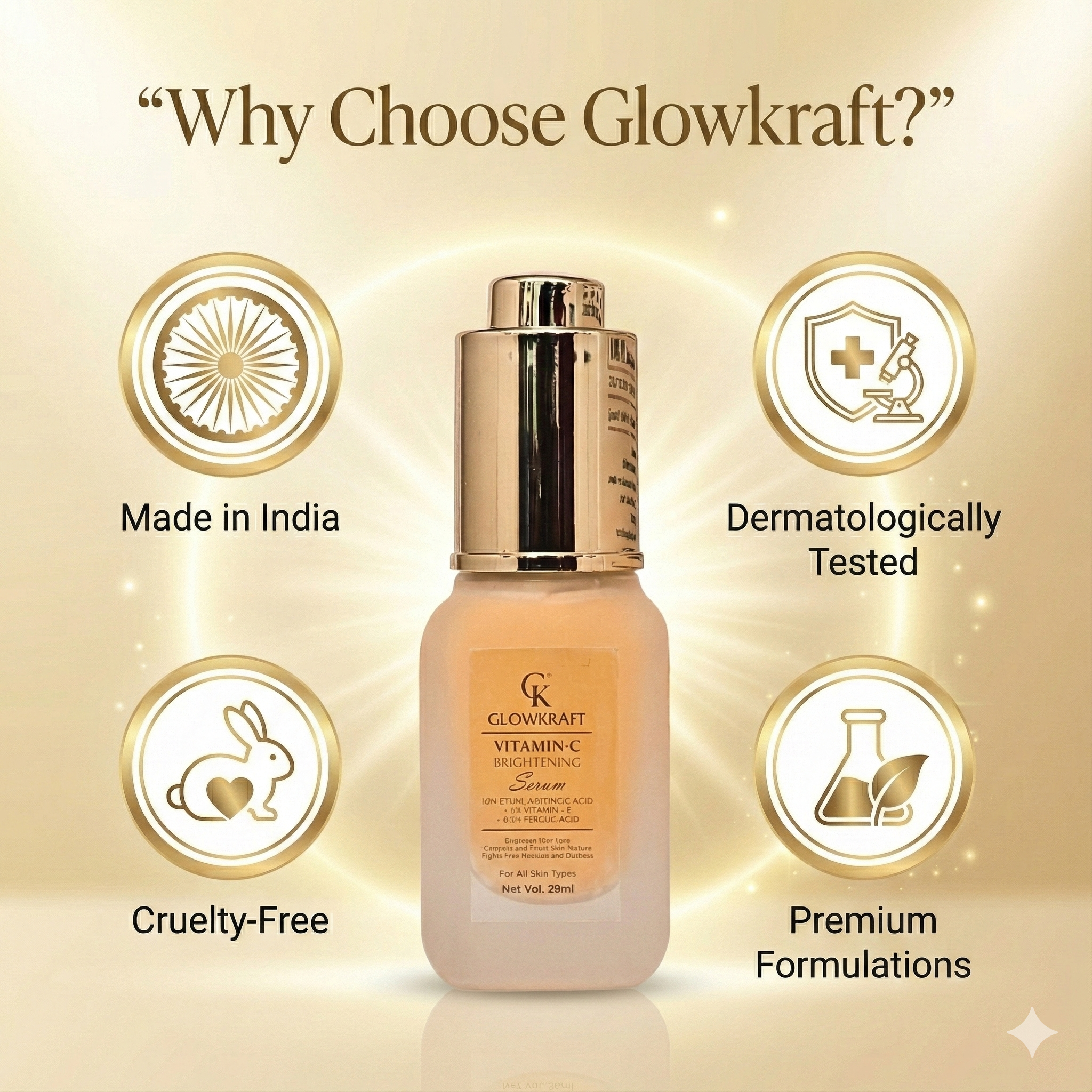Glowkraft Vitamin C Face Serum for Bright and Glowing Skin