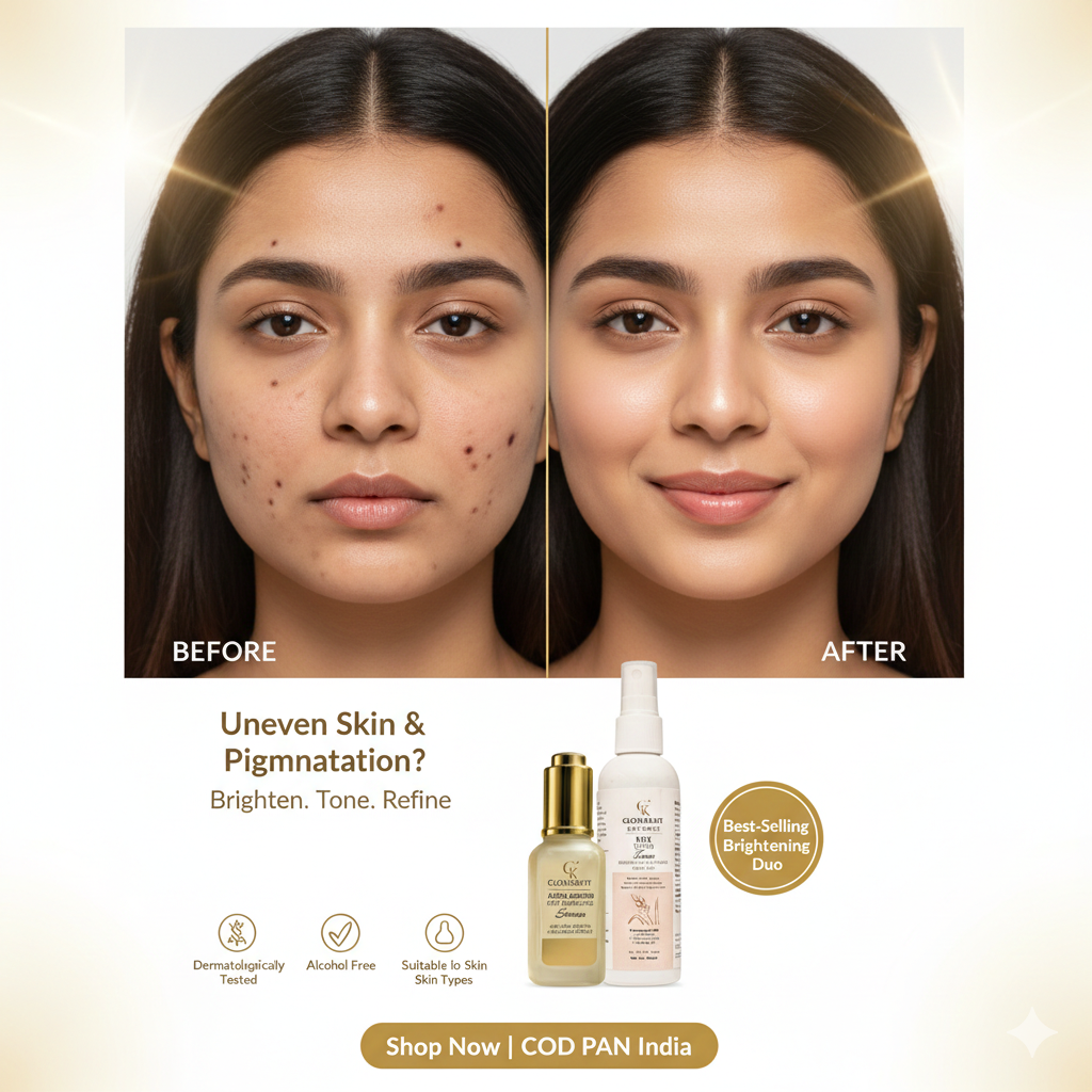 GlowKraft Brightening Duo | Alpha Arbutin Serum 25ml + Rice Water Toner for Even & Radiant Skin 100ml