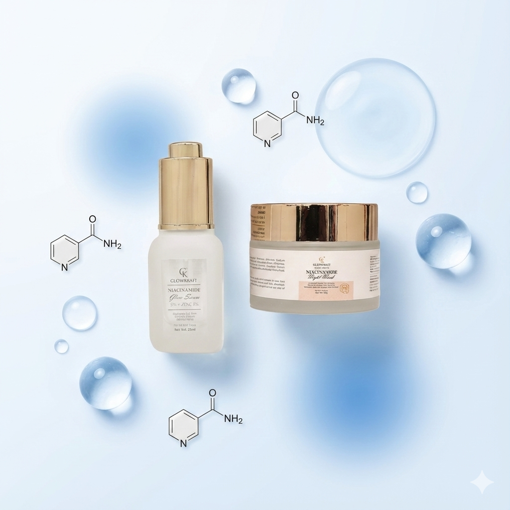 Glowkraft Niacinamide Brightening Duo  Clearer days. Calmer nights. Brighter skin 24/7