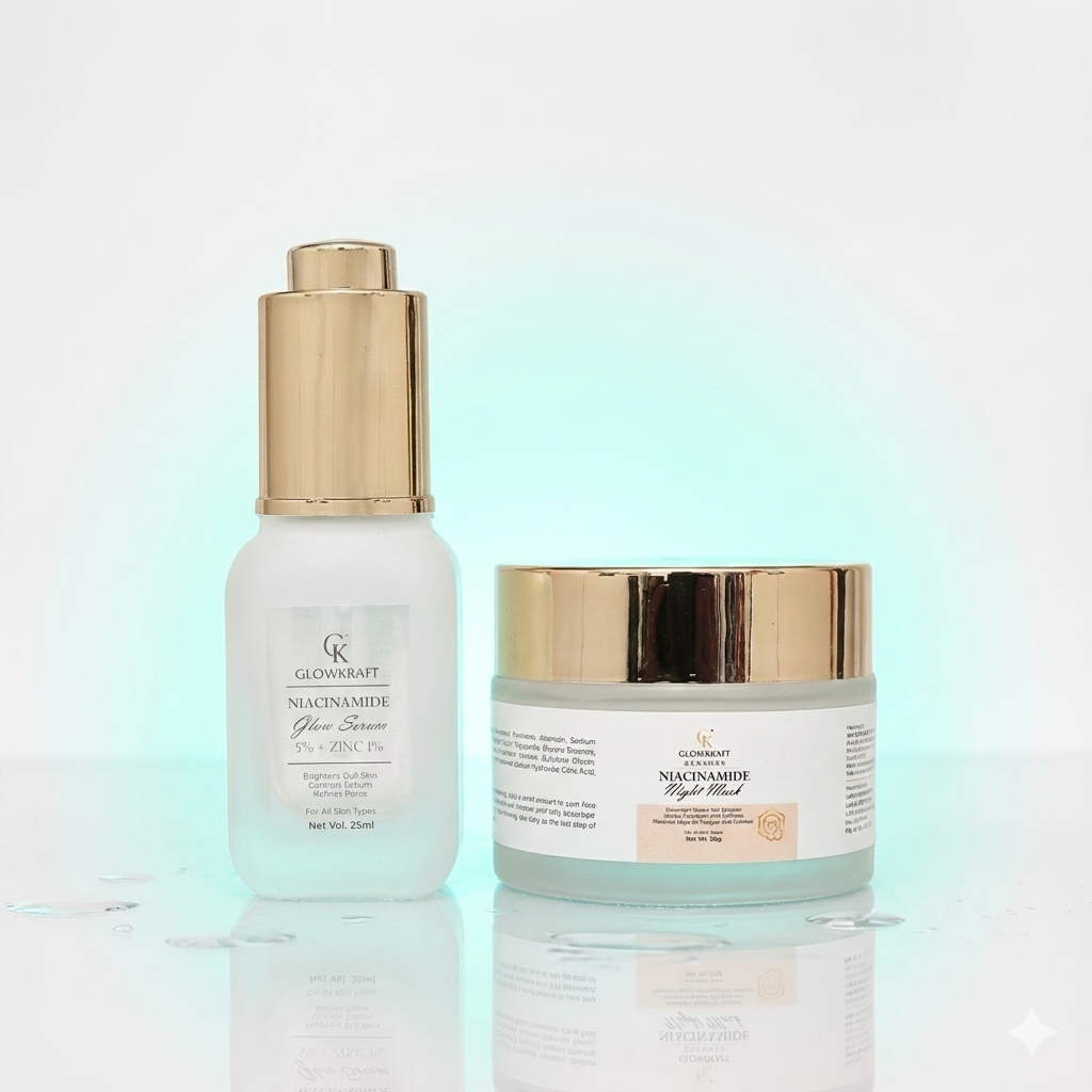Glowkraft Niacinamide Brightening Duo  Clearer days. Calmer nights. Brighter skin 24/7