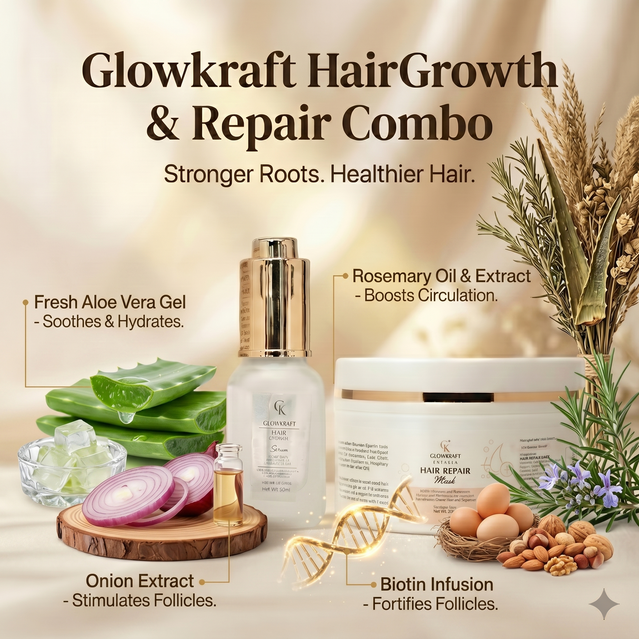 Hair Care Kit  Hair Growth Mask 200 gm + Hair Growth Serum 30ml