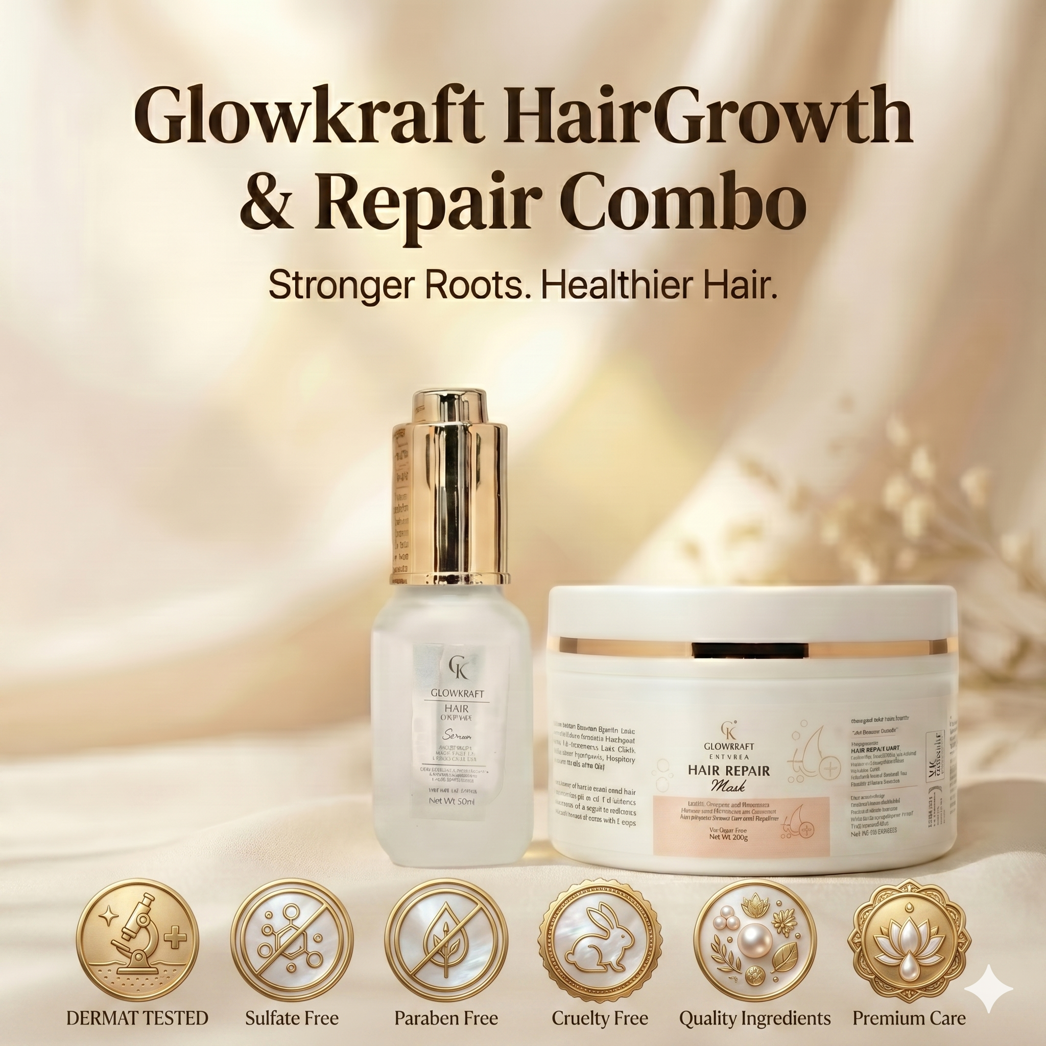 Hair Care Kit  Hair Growth Mask 200 gm + Hair Growth Serum 30ml