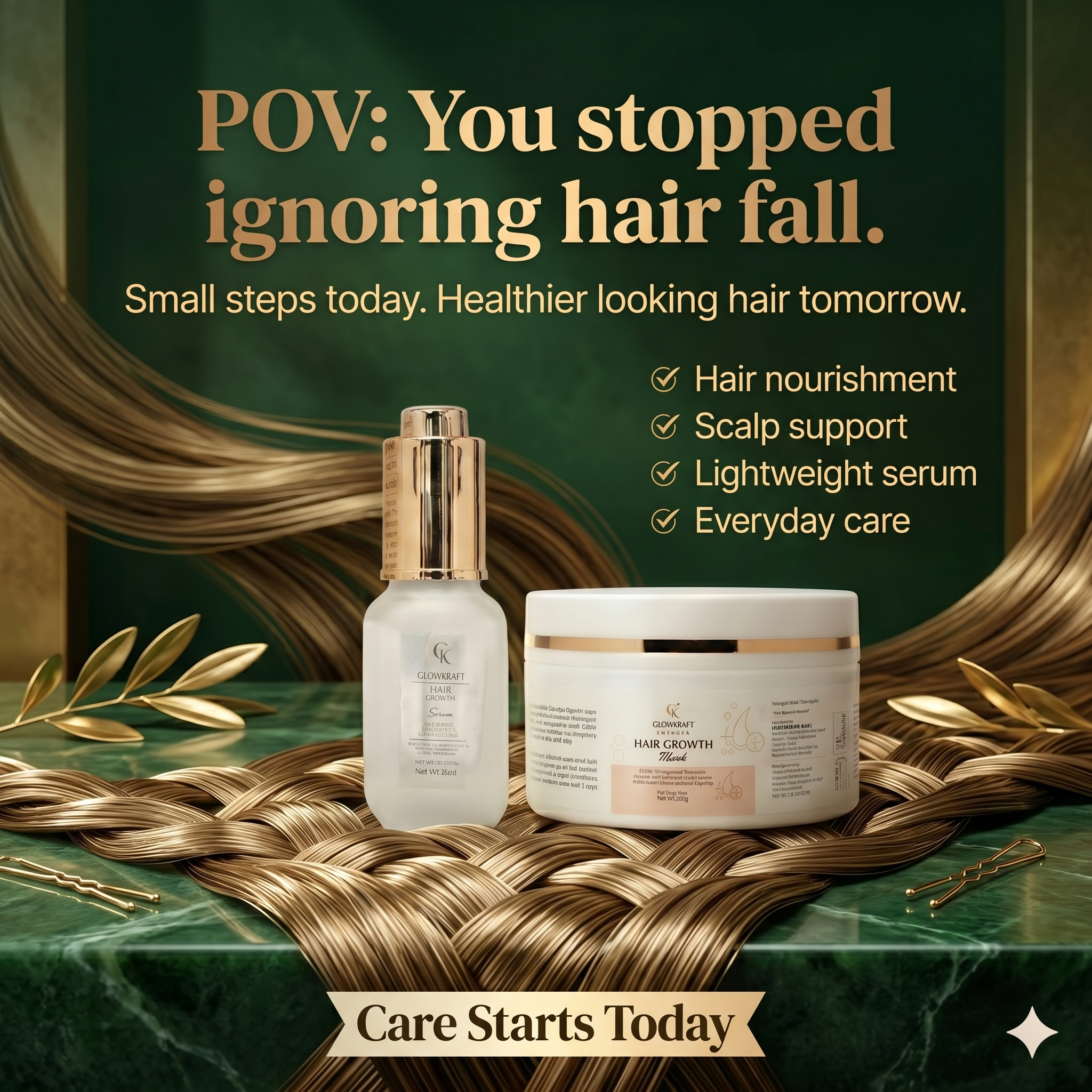 Hair Care Kit  Hair Growth Mask 200 gm + Hair Growth Serum 30ml