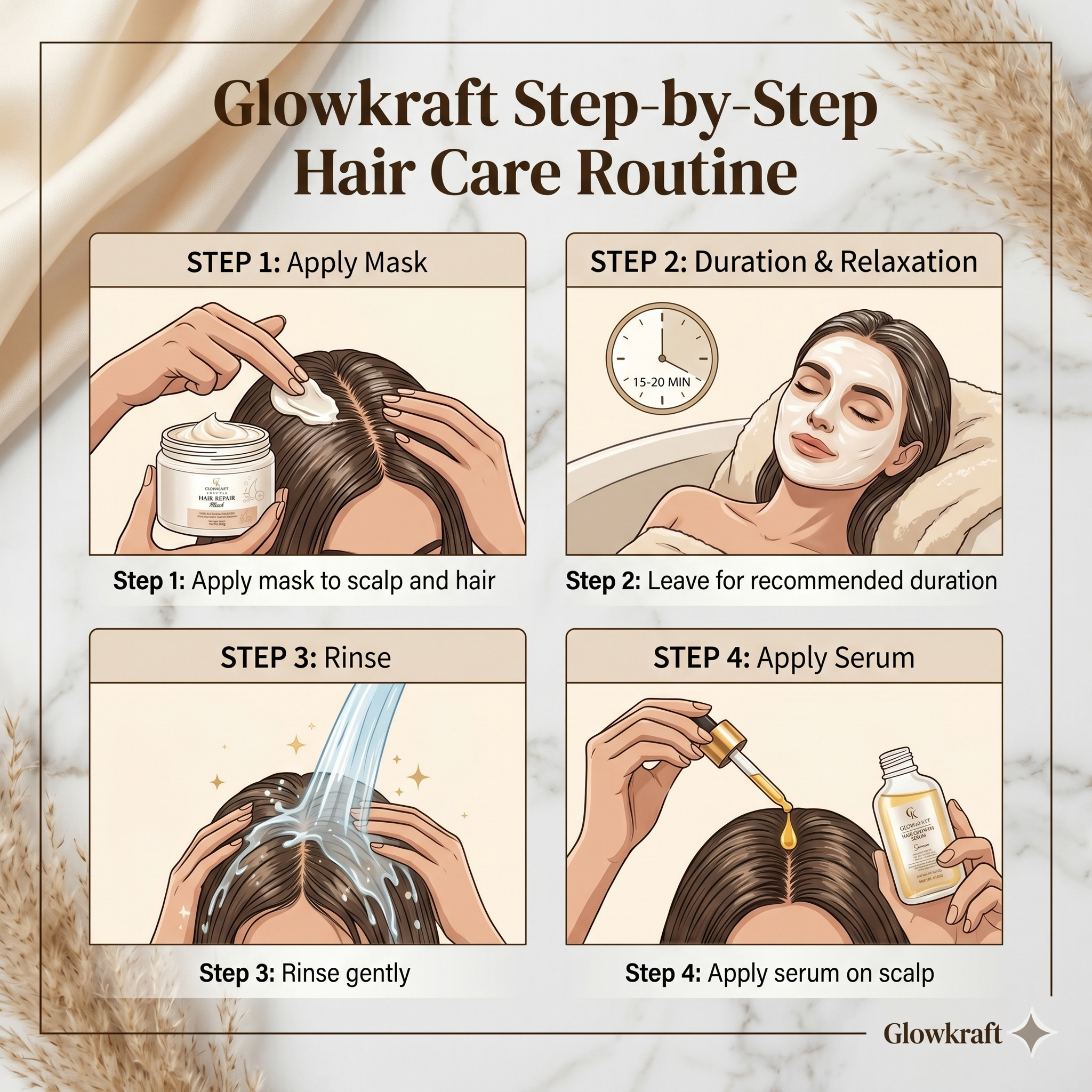 Hair Care Kit  Hair Growth Mask 200 gm + Hair Growth Serum 30ml