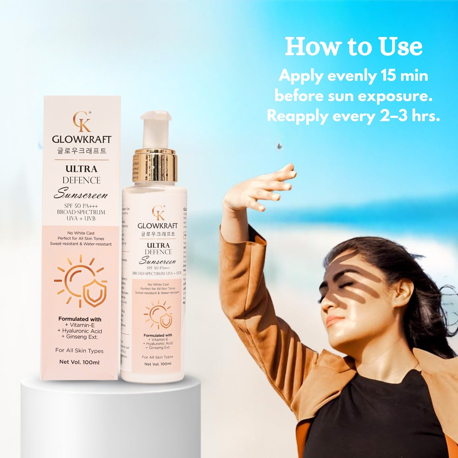 Glowkraft Broad Spectrum Sunscreen SPF 50++++