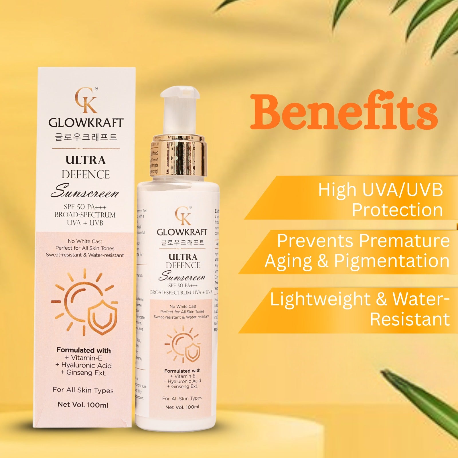 Glowkraft Broad Spectrum Sunscreen SPF 50++++